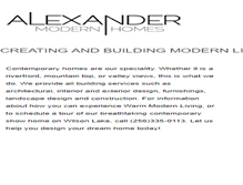 Tablet Screenshot of alexandermodernhomes.com